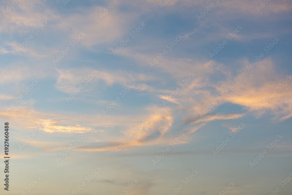 Fototapeta premium The sky is blue with a few clouds