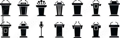 Variety of candles on holders in black and white