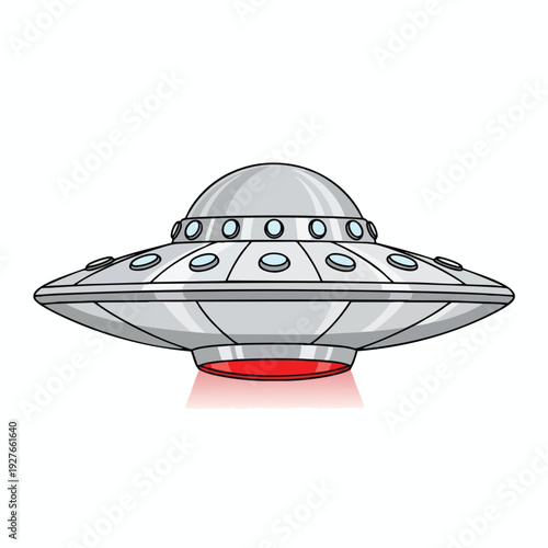Futuristic Flying Saucer Illustration for Creative and Science Fiction Projects