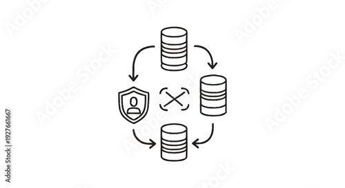 Database Security and Data Synchronization Concept.