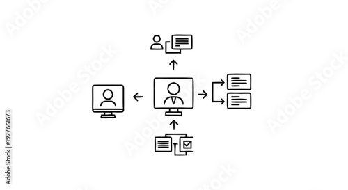 Diagram illustrating online collaboration and communication systems.