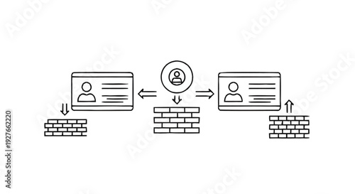 Digital Identity Verification and Network Security Concept.