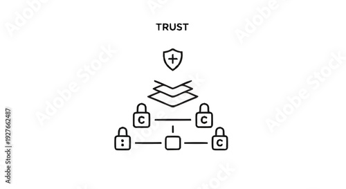 Decentralized Network Security and Trust Protocol Illustration.