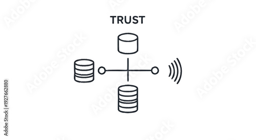 Decentralized Network Trust and Data Synchronization Concept.