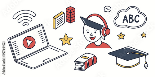 A vibrant illustration showcasing various social media platforms and their icons Vector