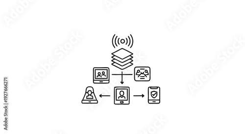 Diagram Illustrating Network Connectivity and Data Flow.
