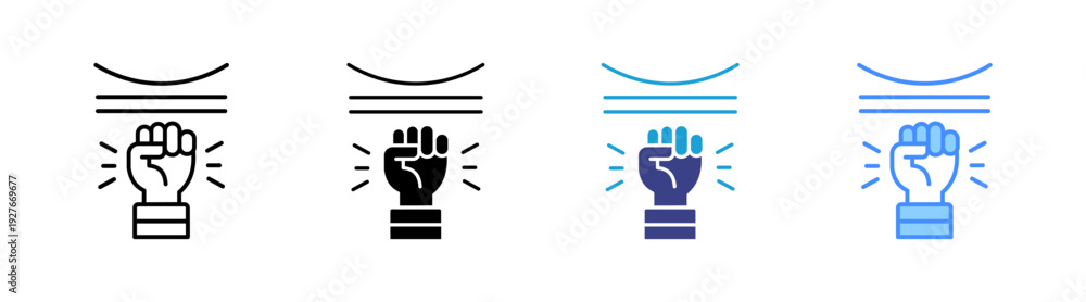 Fototapeta premium Resilience icon set multiple style collection
