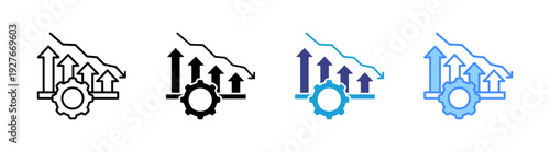 Reduce icon set multiple style collection