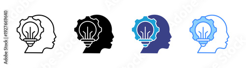 Capability icon set multiple style collection