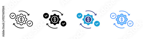 Continuity icon set multiple style collection