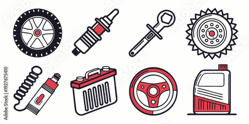 A collection of various tools and equipment used in construction and maintenance work Vector