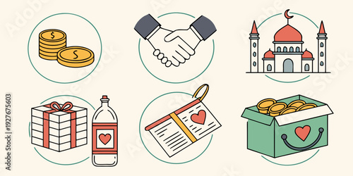 A delightful assortment of emojis representing various places and activities Vector