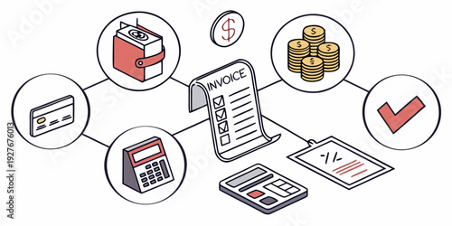 A diverse collection of icons representing various services and activities Vector