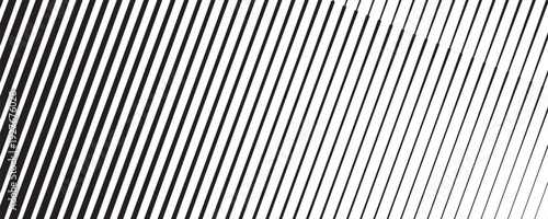 Thin line halftone gradient texture. Fading vertical stripe gradation background. Repeating wide pattern backdrop. Black parallel lines wallpaper for overlay, print, cover, banner, poster. Vector