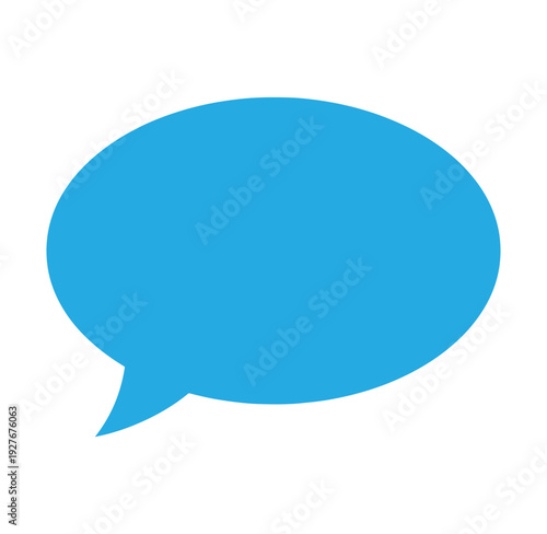 blue speech bubble icon for communication and dialogue representation
