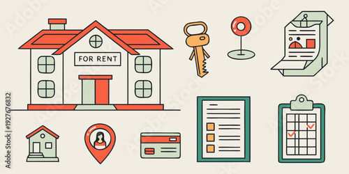 Modern home security system with various devices and alerts Vector