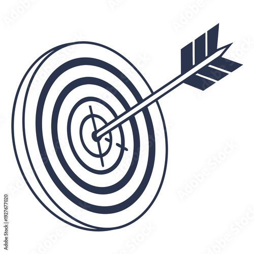 A blue target with an arrow in the center