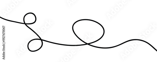 Squiggle Curly Line. Decorative Design Element. vector file illustration.