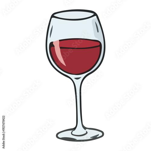 Red Wine Glass Illustration