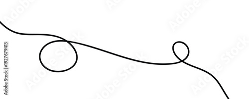 Squiggle Curly Line. Decorative Design Element. vector file illustration.