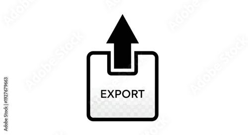 Graphic icon representing data or file export functionality