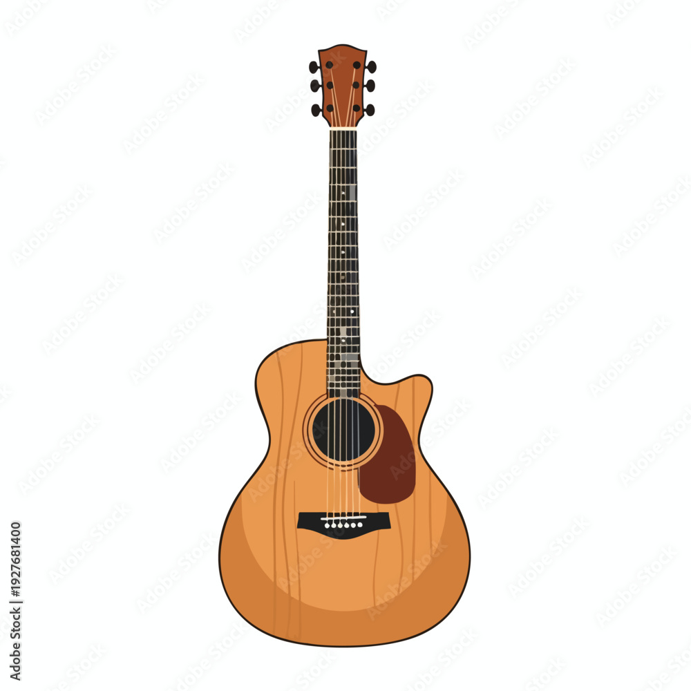 Naklejka premium Beautiful Acoustic Guitar for Music Lovers and Creators