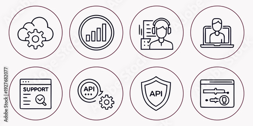 Assorted icons representing various activities and objects Vector
