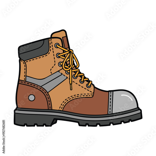 Durable Safety Work Boot for Construction and Industry