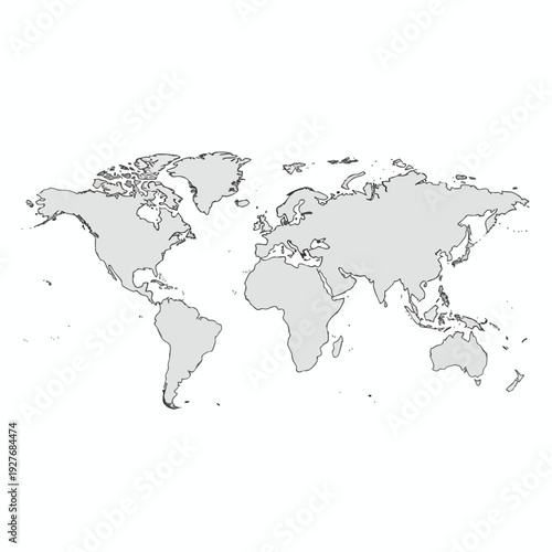 Wallpaper Mural Minimalist World Map Illustration for Global Business and Education Concepts Torontodigital.ca