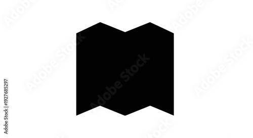 Black Geometric Shape Icon Design Element.