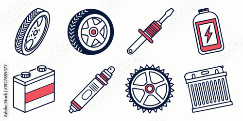 Assorted medical icons representing various healthcare and vaccination concepts Vector