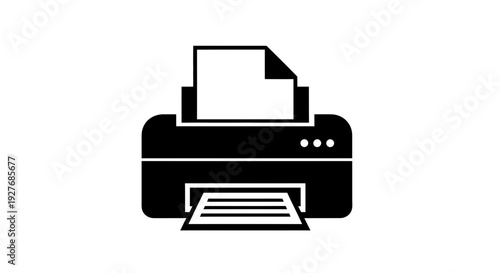 Laser Printer Printing Document Office Equipment.