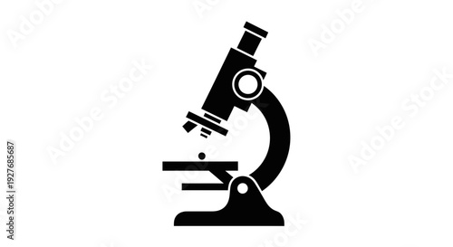 Microscope Icon Laboratory Equipment Science Tool.
