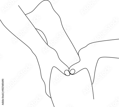 Vector illustration of foot massage, foot care concept, relaxing procedure for masseur, beautiful feet during massage for spa treatment advertising