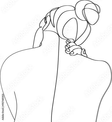 Vector illustration of neck and head massage, relaxing treatments. Massage. For advertising spa treatments