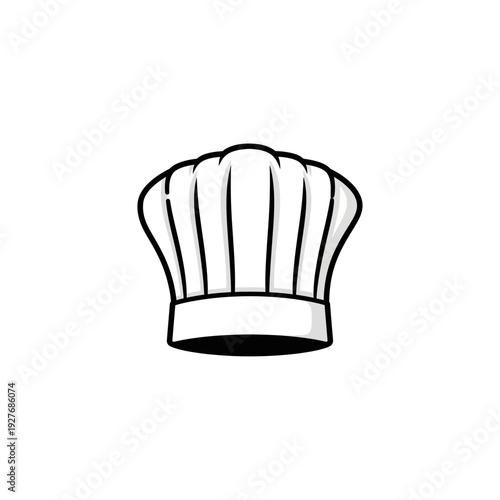 Simple Hand Drawn Chef Hat Toque Vector Illustration