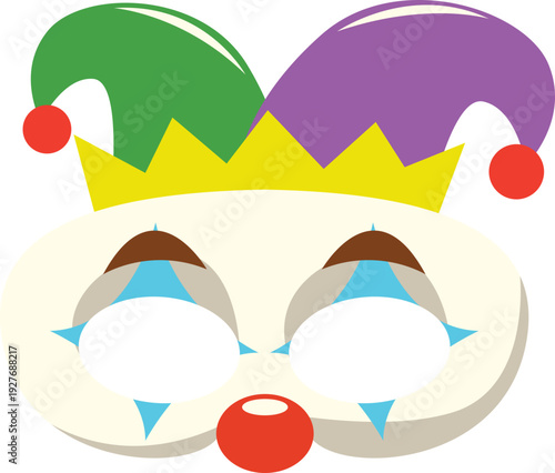 Illustration of Clown Mask