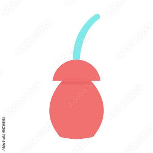 Flat Illustration of Yerba Mate Gourd