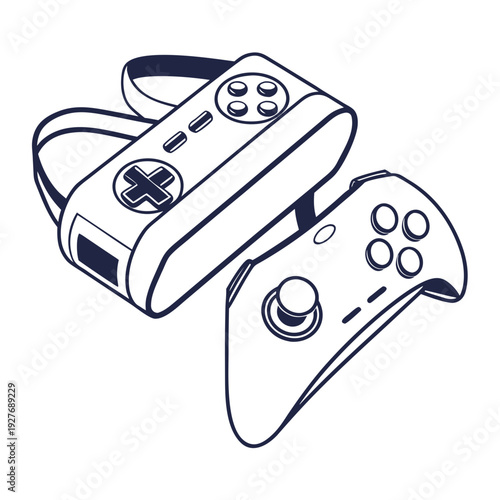 A vr headset and controller for gaming