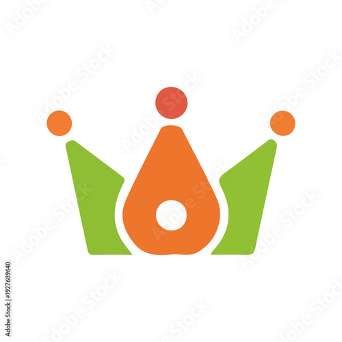 Colorful Crown Logo Icon