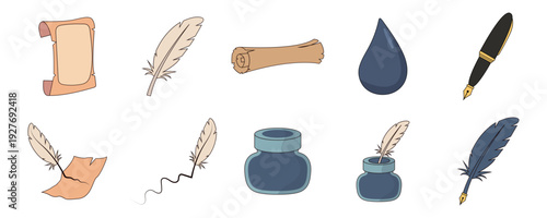 Writing Tools and Stationery Icons