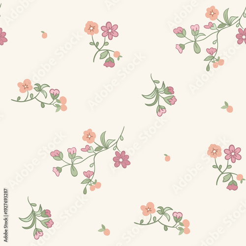 Flower pattern, ditsy seamless floral pattern, small little cute flower background. Flower repeat pattern. Ditsy print,  surface design. Ditsy floral for fashion, texture, fabric, wrapping, wallpaper