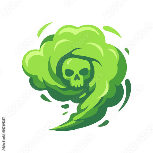 Toxic Green Gas Cloud Icon