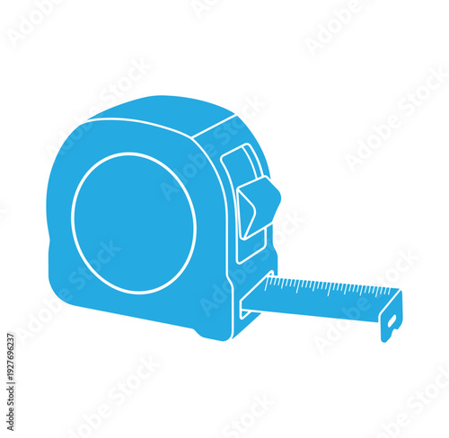 blue tape measure tool for measuring distances and lengths accurately