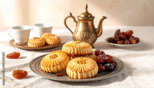 Wallpaper Mural Middle Eastern Eid Celebration Table with Maamoul Dates and Arabic Coffee Torontodigital.ca