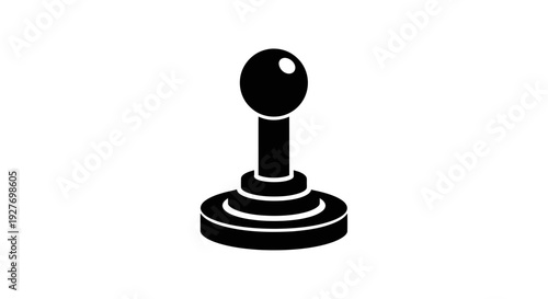 Black Joystick Icon Simple Design Element.