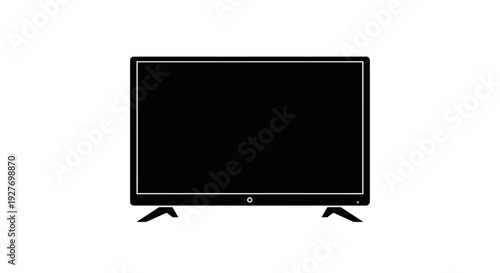 Modern Flat Screen Television on Stand.