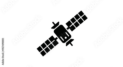 Satellite with Solar Panels and Antennae.