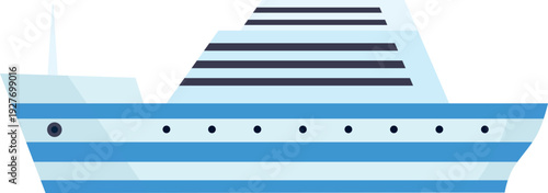 Cruise ship. Marine travel passenger boat icon