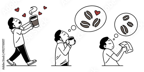 People expressing their feelings and emotions through various symbols and actions Vector